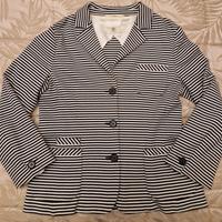 blazer a righe blu e bianco cerruti 1881