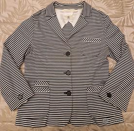 blazer a righe blu e bianco cerruti 1881