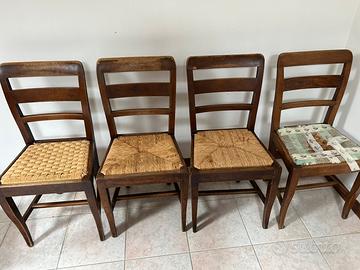Sedie antiche in legno