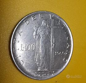 Moneta 100 lire Città del Vaticano  1960