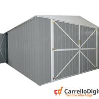 Box acciaio garage lamiera 360x600 grigio chiaro