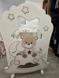 Lettino Bonne nuit oblò azzurra design