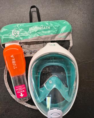 Maschera snorkeling easybreath junior taglia XS 