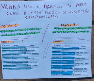 libri  scolastici agraria