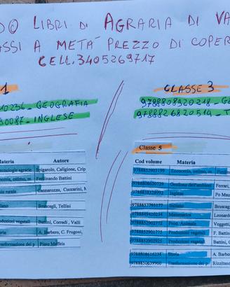 libri  scolastici agraria