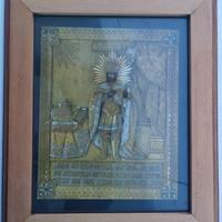 vecchio quadretto con cornice in legno 