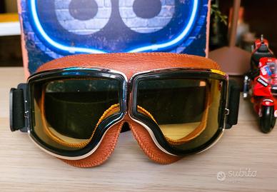 Retrò Vintage Style Old School Biker Goggles