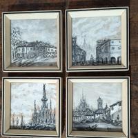 Serie di quadretti "Vecchia Milano"