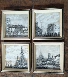 Serie di quadretti "Vecchia Milano"
