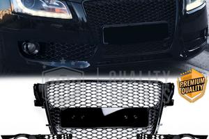 CALANDRA + GRIGLIE per Audi A5 8T NIDO D'APE Nere