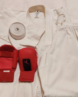 KIMONO karate e guantini Domyos