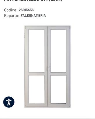 Portafinestra PVC 120x220. Colore bianco