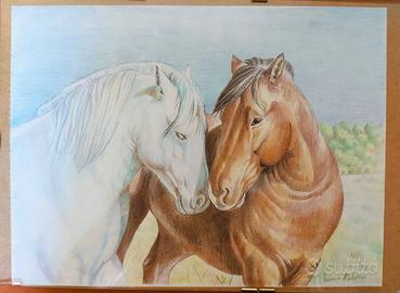 Disegno fatto a mano Figure Cavalli