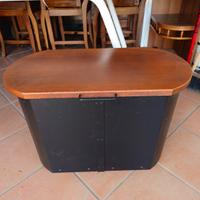 Mobiletto porta pellet metallo e legno