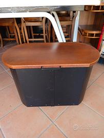 Mobiletto porta pellet metallo e legno