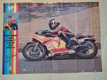 Raro poster di Barry Sheene anno 1977