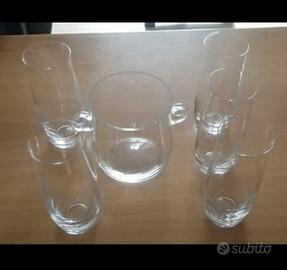 secchiello portaghiaccio e 4 bicchieri 