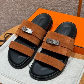 Pantofole Hermes marroni, taglia 42