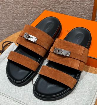 Pantofole Hermes marroni, taglia 42