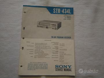 STR-434L MANUALE DI SERVIZIO ORIGINALE SONY FM/AM