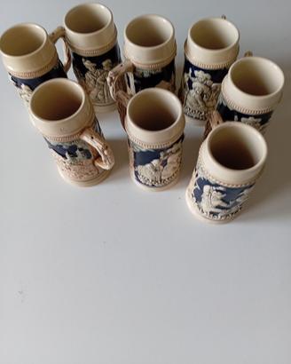 Servizio 8 boccali  birra  GERZ  (Germania ovest) 