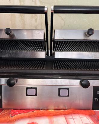 Piastra professionale doppia in acciaio inox