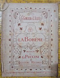 la Bohème, G. Puccini, 1898