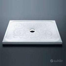 Piatto Doccia 90x90 in Ceramica Bianco Floreale