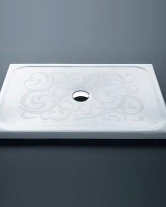 Piatto Doccia 90x90 in Ceramica Bianco Floreale