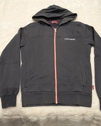 felpa Carlsberg uomo grigio motociclista taglia M 