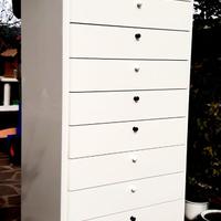 cassettiera con dieci cassetti