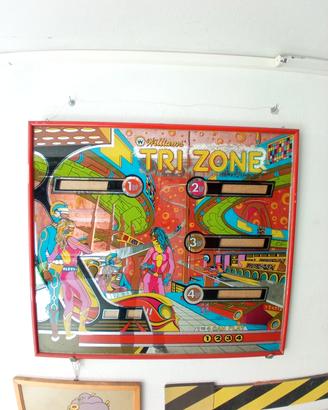 Vetro originale flipper Tri zone Williams 1979