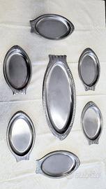 servizio piatti vintage acciaio inox