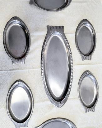 servizio piatti vintage acciaio inox