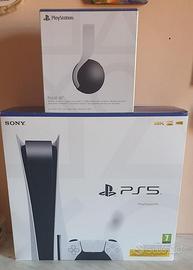 sony Playstation 5 con disco + cuffie