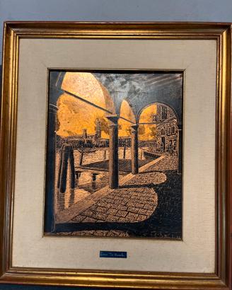 Quadro (sottoportico a Murano)grafica su rame