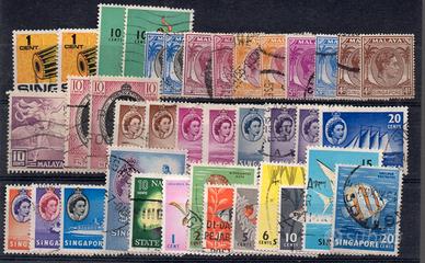 lotto 1100 - SINGAPORE MALAYA FRANCOBOLLI