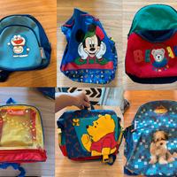 Lotto set di 6 zaini anni 90 vintage 