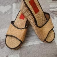 Sabot/zoccoli in rattan/paglia 