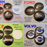 FORD FIAT 500 SPORT JEEP VOLVO Copri mozzi adesivi