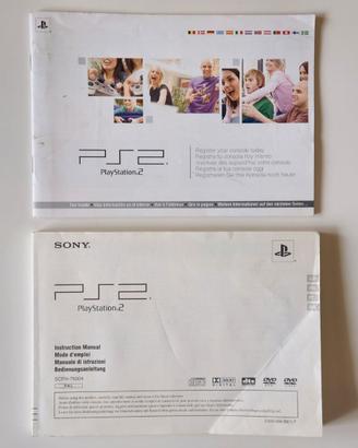 Manuale e cartoline di registrazione PS2