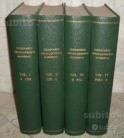 Dizionario Enc. Moderno 1938, 4 volumi