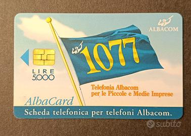 CARTA TELEFONICA ALBACOM BANDIERA