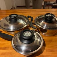 Tre Pentole AMC con coperchio Visiotherm