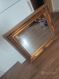 Specchio legno foglio oro