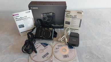 Canon Powershot G9 con accessori