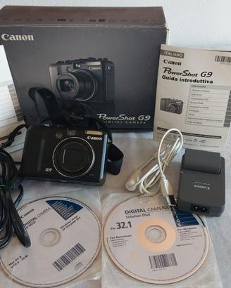 Canon Powershot G9 con accessori
