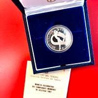 Moneta argento L 500 del 1987 Mondiali Atletica