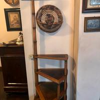 Scaletta legno e pelle 800