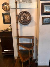 Scaletta legno e pelle 800